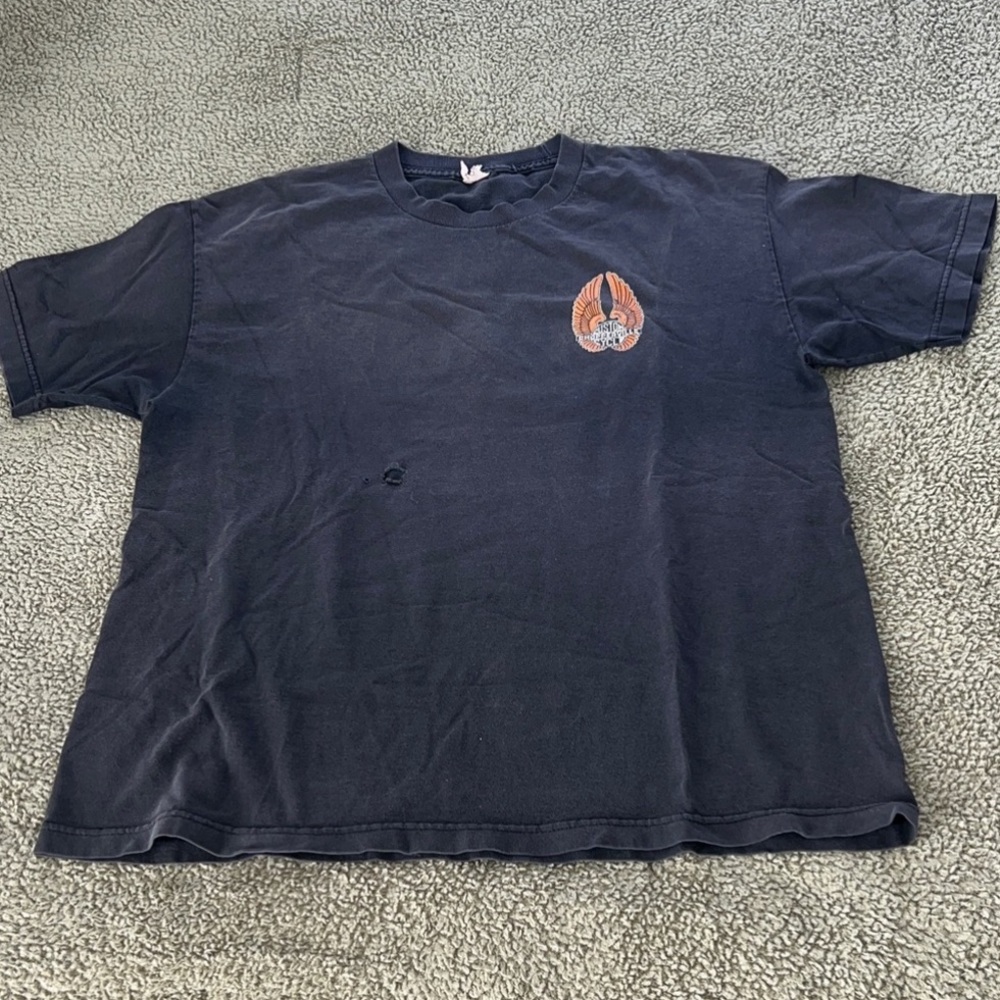 Vintage Customer Chopperville Cycle Black Distressed Tshirt